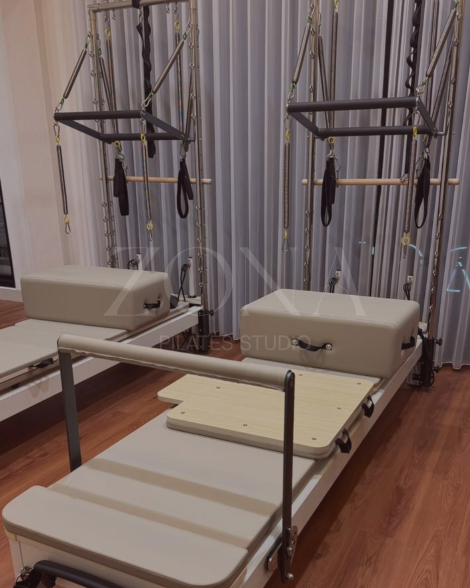 Alat Pilates Lengkap Reformer Tower di ZONA Pilates Studio Bogor